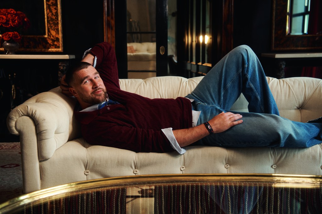 Travis Kelce and Taylor Swift’s dog makes fashion debut alongside tight end in Tommy Hilfiger campaign
