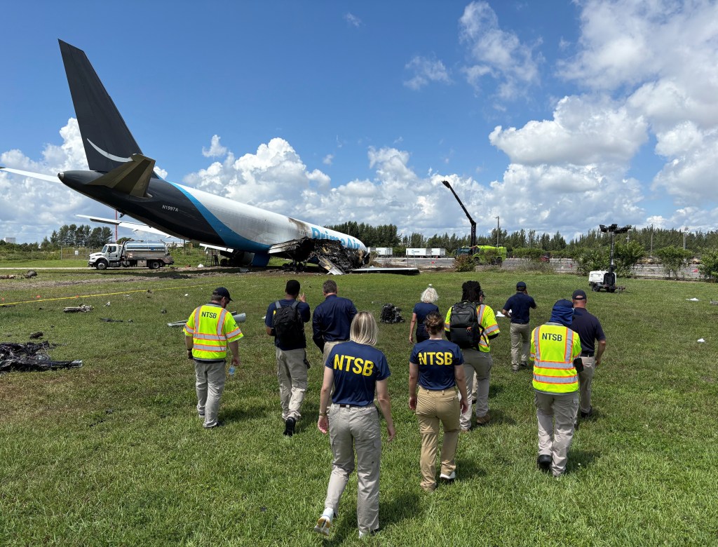 Data shows Amazon jet’s key braking systems did not deploy during deadly Miami crash: NTSB
