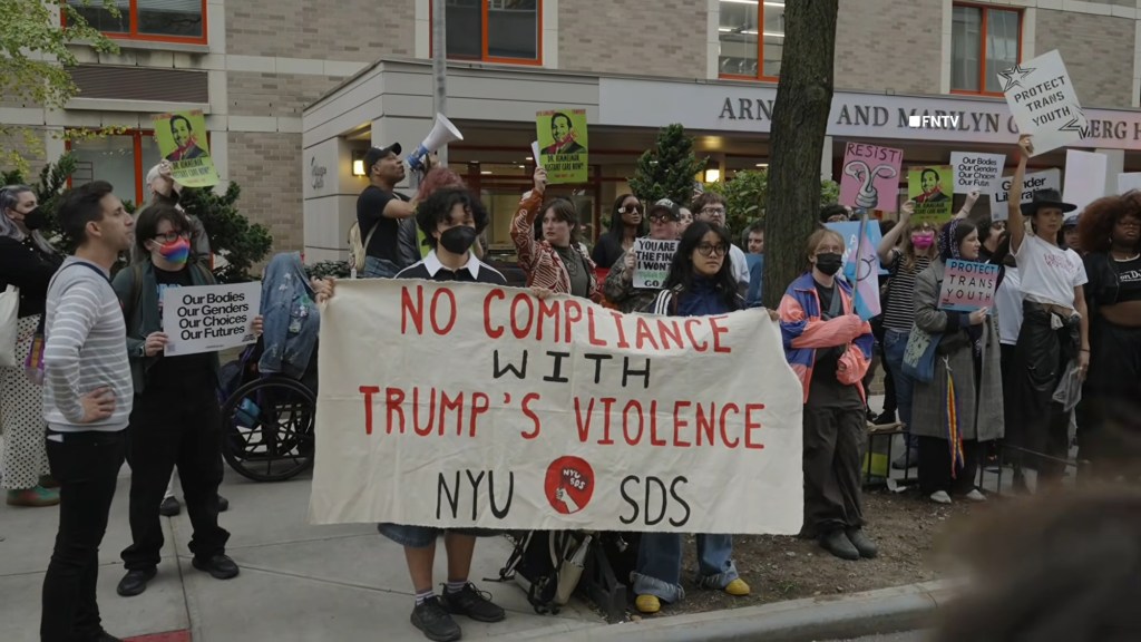 Trans activists inject themselves with hormones in viral stunt protesting Trump’s DOJ deal