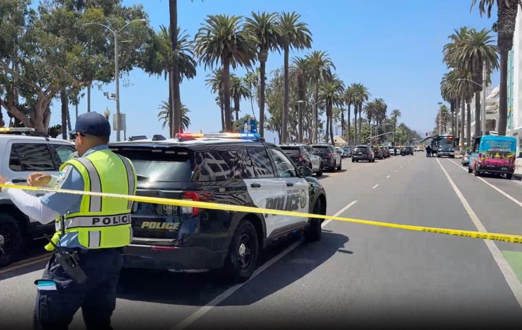 Chilling bodycam footage shows knife-wielding madman charge at police in Santa Monica