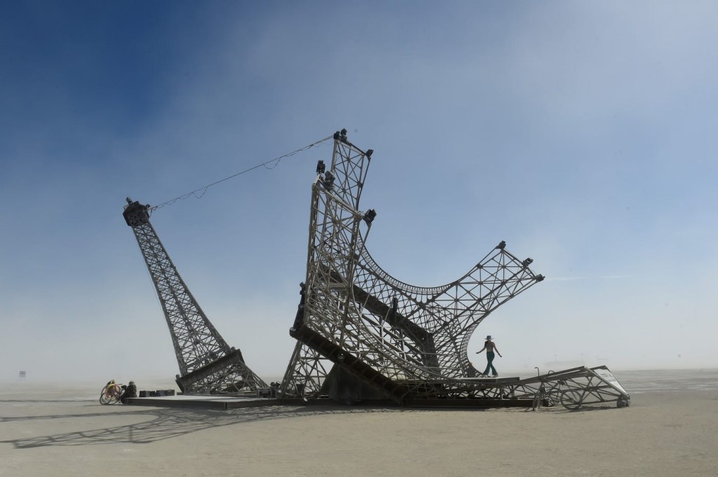 Man found dead at Burning Man as festival locked down over weather hazard