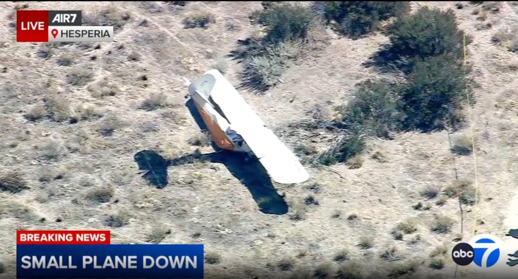 Two dead as plane crashes in California desert