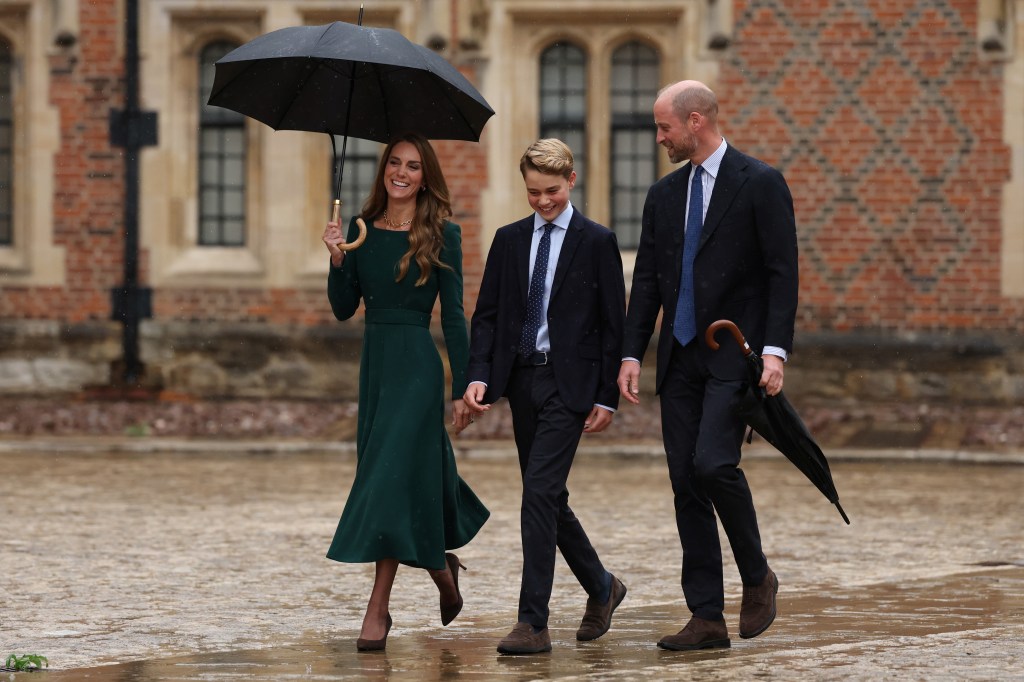 Prince William and Kate Middleton drop off Prince George, 13, for first day at Eton College