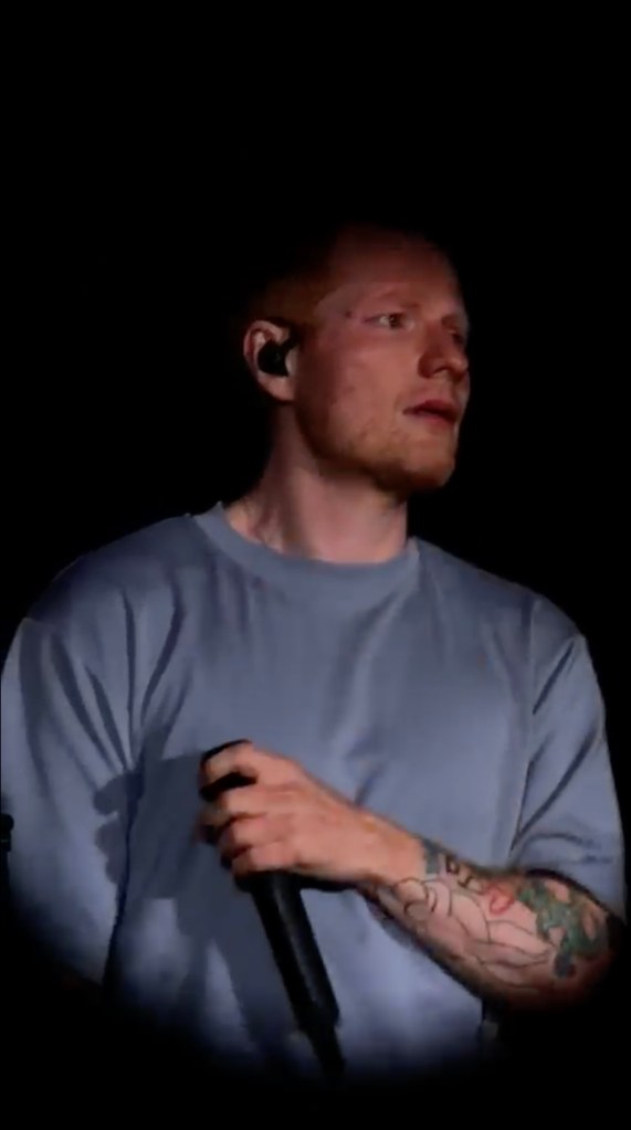 Ed Sheeran breaks down in tears as he returns to the stage for first show after Macklemore controversy: ‘I’m so, so sorry’