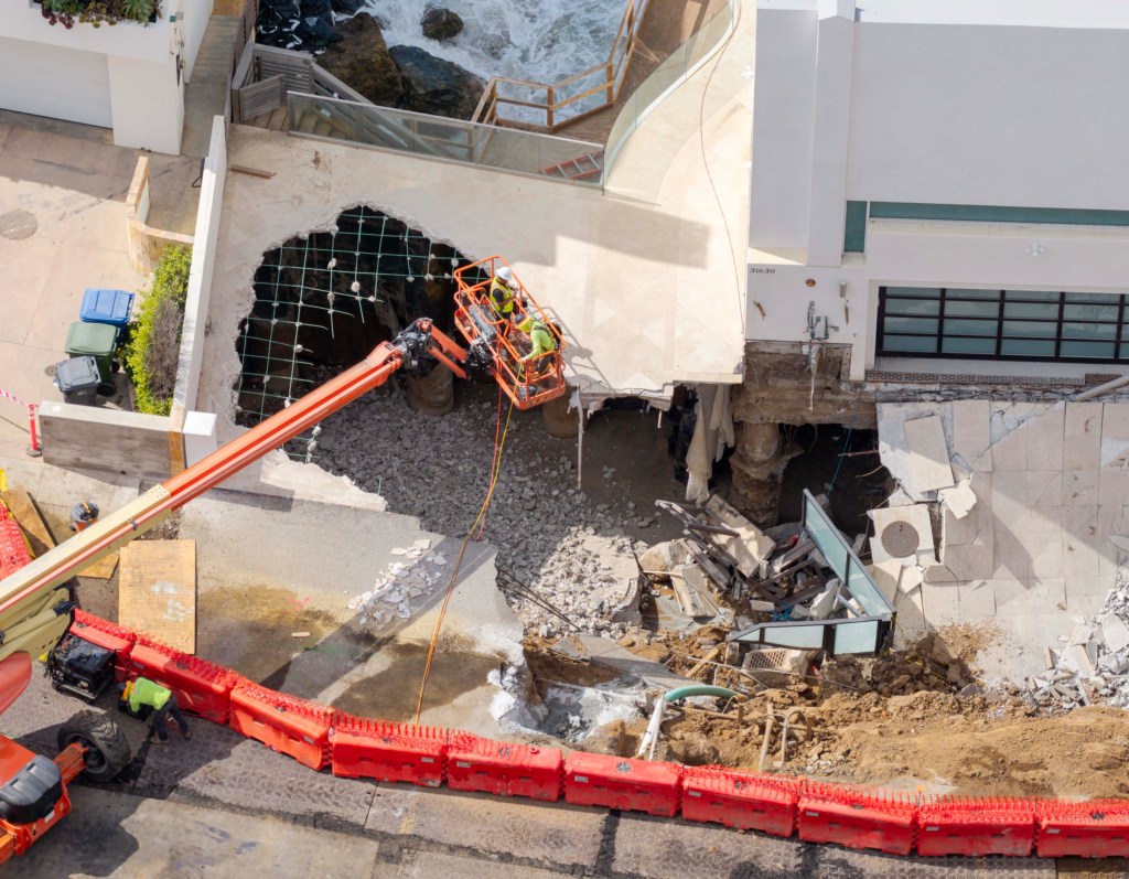 Nicolas Cage’s $10.5M Malibu mansion remains on edge of collapse week after massive sinkhole opened up