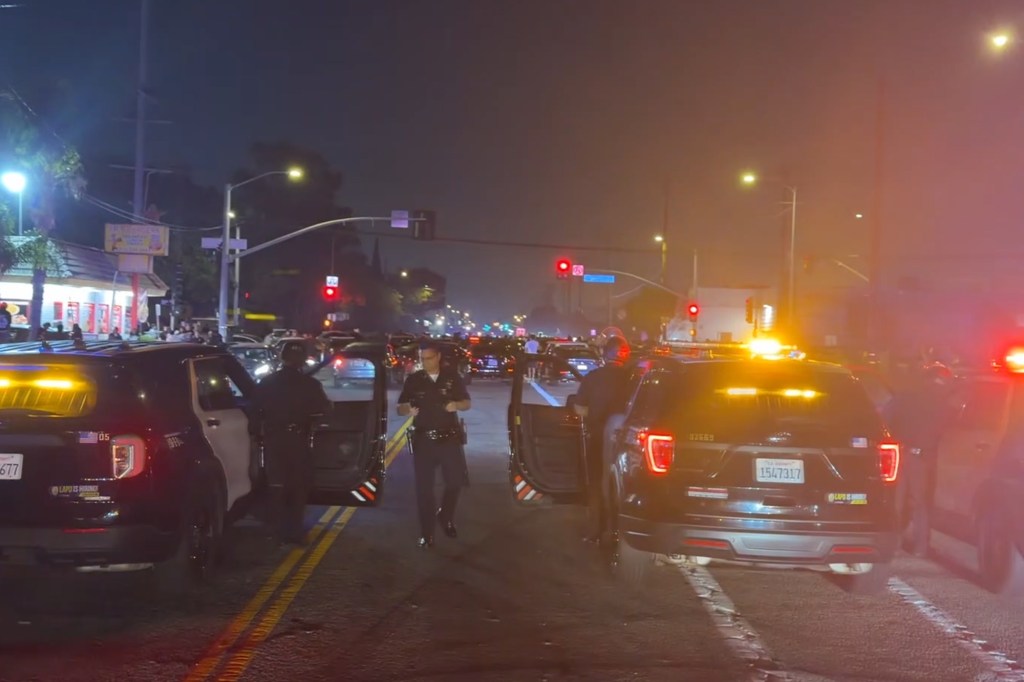 Cops crash massive LA street takeover, towing 100 cars and detaining hundreds