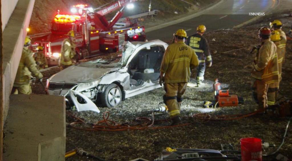 Mangled car wreck kills driver on major California freeway sparking rush hour hell