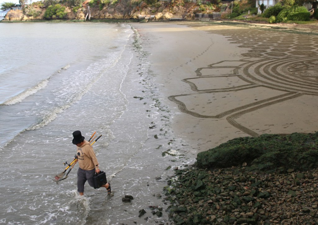 Mystery beach masterpieces appear overnight as California sand wizard unmasked