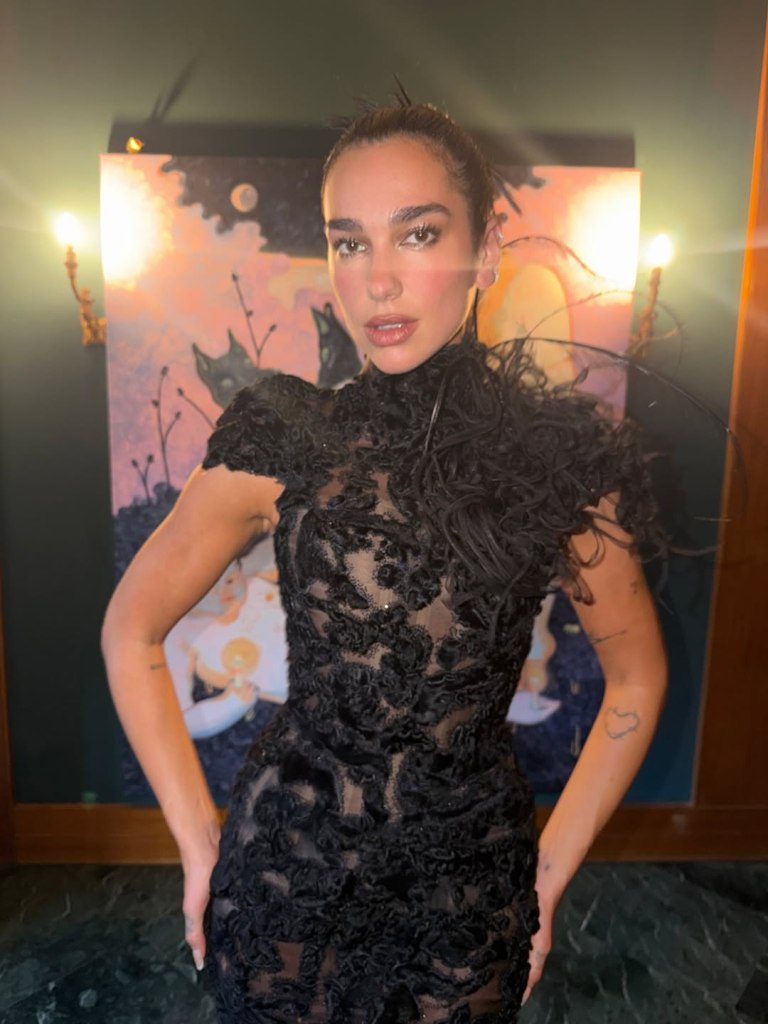 Dua Lipa’s daring top made of nothing but buttons