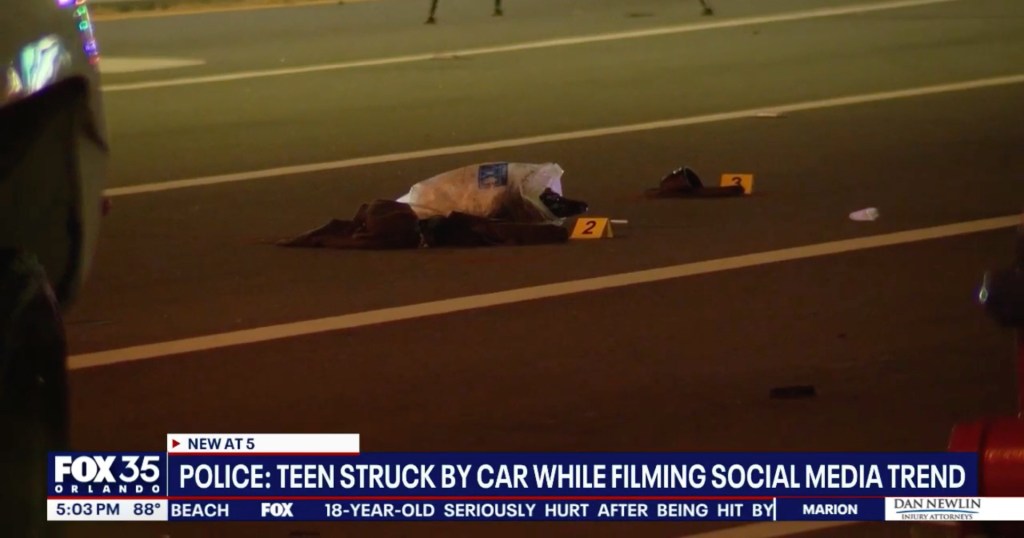 Florida teen getting haircut in middle of road for TikTok video seriously injured when pickup involved in crash strikes him