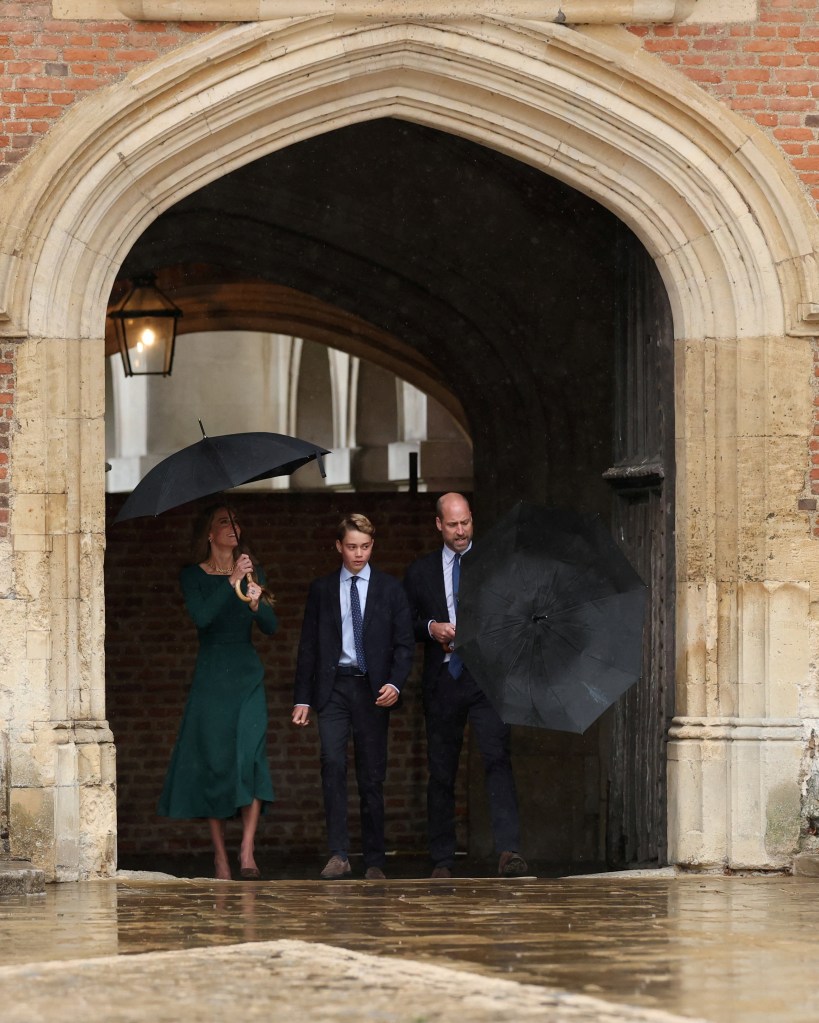 Prince William and Kate Middleton drop off Prince George, 13, for first day at Eton College