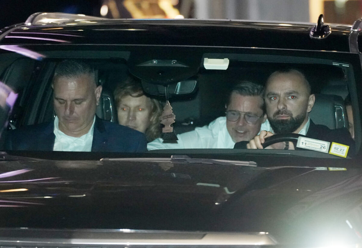 Brad Pitt dishes on Taylor Swift and Travis Kelce’s ‘wedding of the century’ during red carpet date night with Ines de Ramon