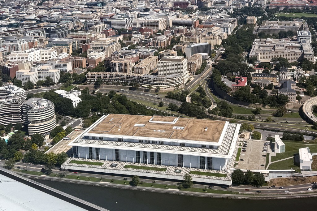 Trump caught reviewing demolition plans for crumbling Kennedy Center