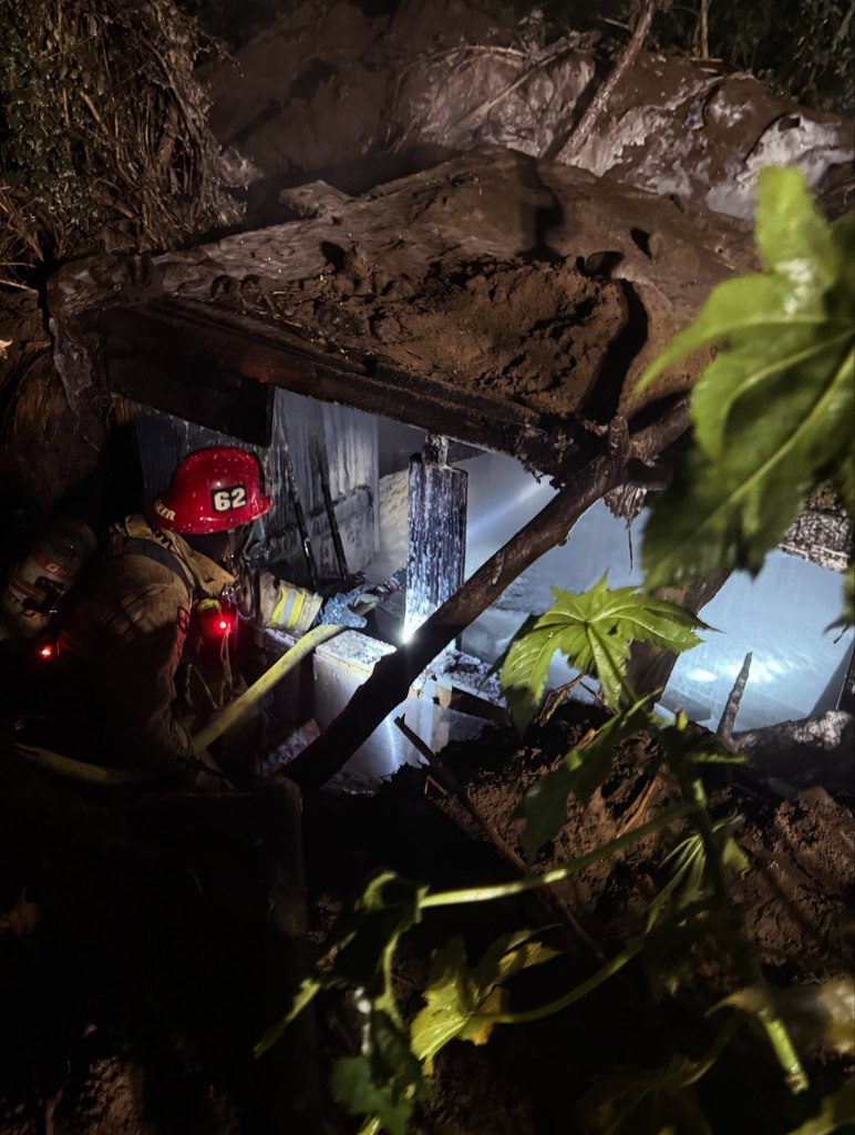 Secret homeless bunker uncovered along ritzy California bike path after fire breaks out