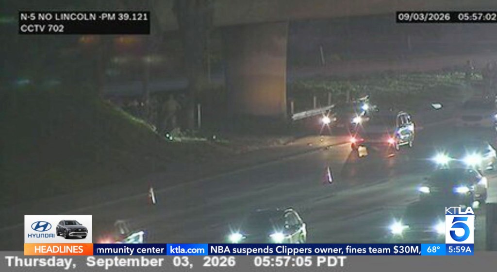 California freeway hell as two people ejected sparking lane closures through rush hour