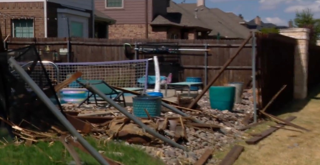 Wild video shows moment car smashes through Texas backyard — narrowly missing kids playing in pool