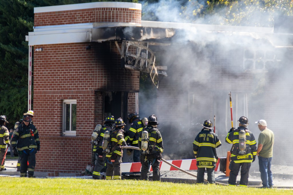 Driver killed in fireball as car barrels into NYC toll plaza
