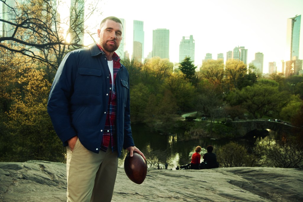 Travis Kelce and Taylor Swift’s dog makes fashion debut alongside tight end in Tommy Hilfiger campaign