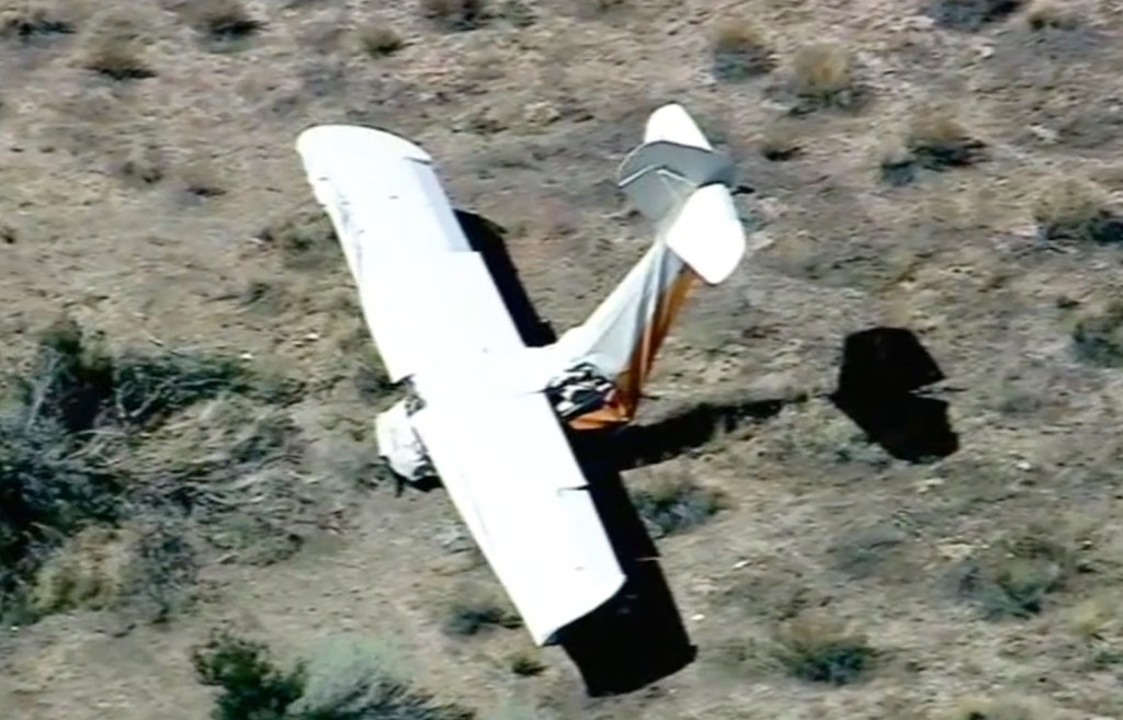Two dead as plane crashes in California desert