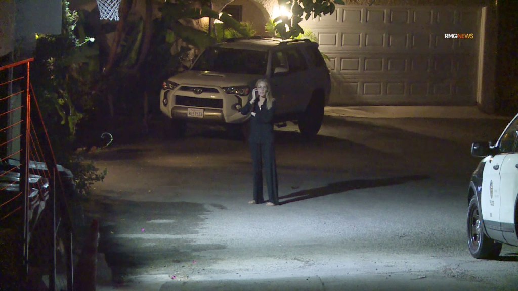 Hollywood star Monet Mazur confronts three masked burglars at Hollywood Hills mansion