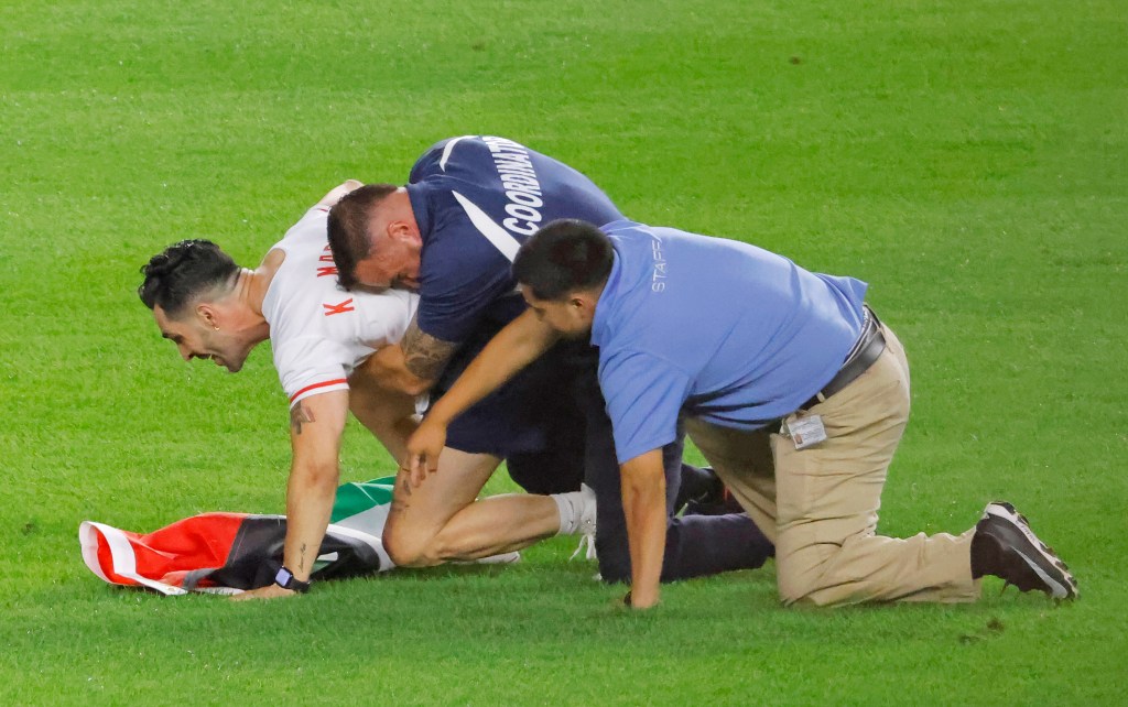 Palestinian flag-waving idiot identified after charging onto field at Yankee Stadium on 9/11 anniversary