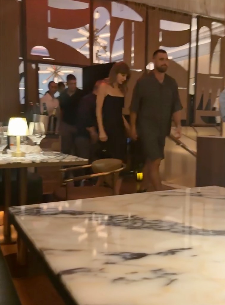 Taylor Swift and Travis Kelce hold hands at Patrick Mahomes’ birthday celebration