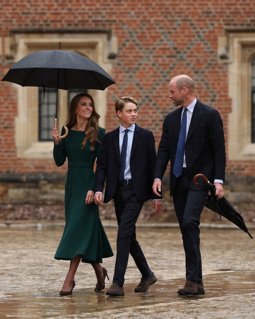 Prince William and Kate Middleton drop off Prince George, 13, for first day at Eton College