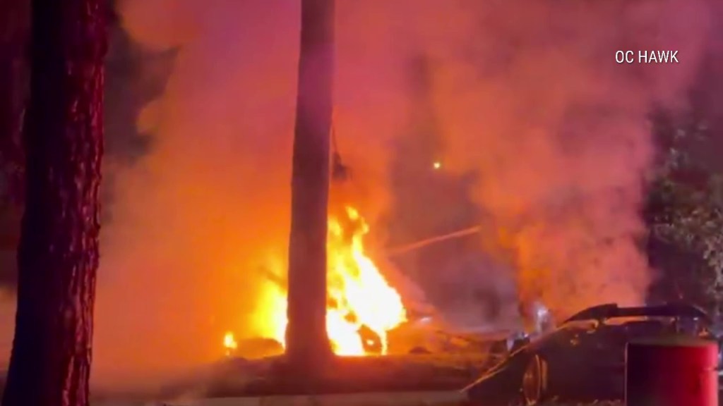 Horrific moment car influencer’s McLaren bursts into flames in deadly crash caught on video