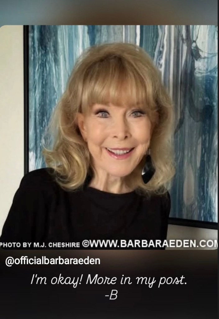 Barbara Eden, 95, speaks out after abruptly dropping out of film festival due to ‘sudden illness’