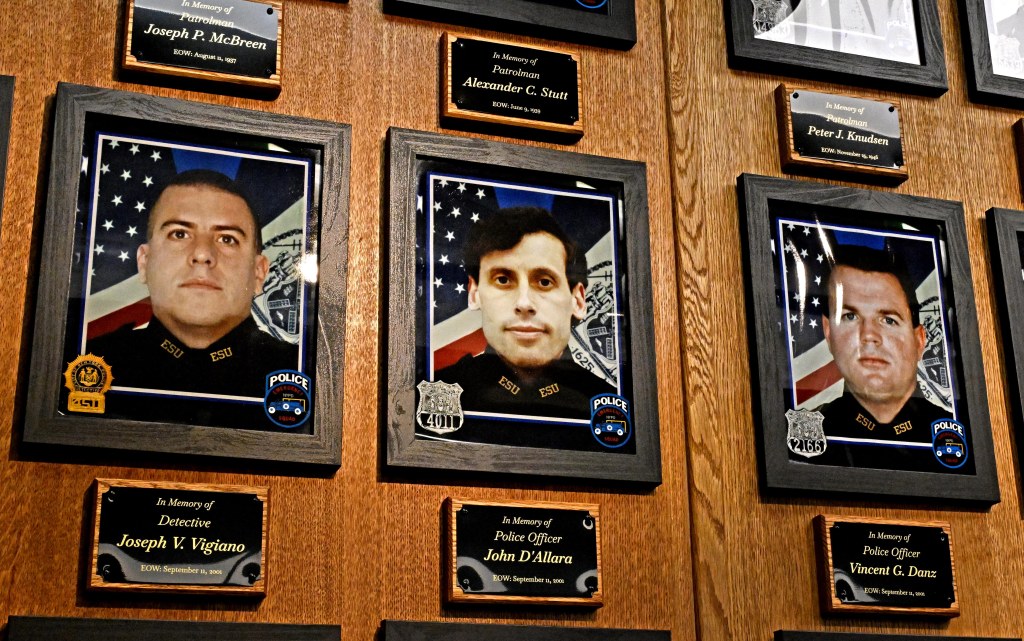 NYPD ESU heroes killed on 9/11 honored with memorial wall rededication featuring cop’s gun recovered from rubble