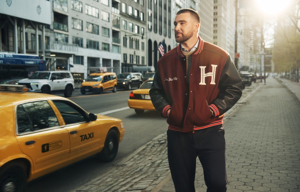 Travis Kelce and Taylor Swift’s dog makes fashion debut alongside tight end in Tommy Hilfiger campaign