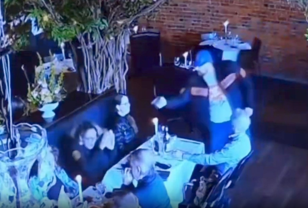 Wild video shows moment hero waiter tackles Ohio lawyer as he tries to shoot his ex-wife