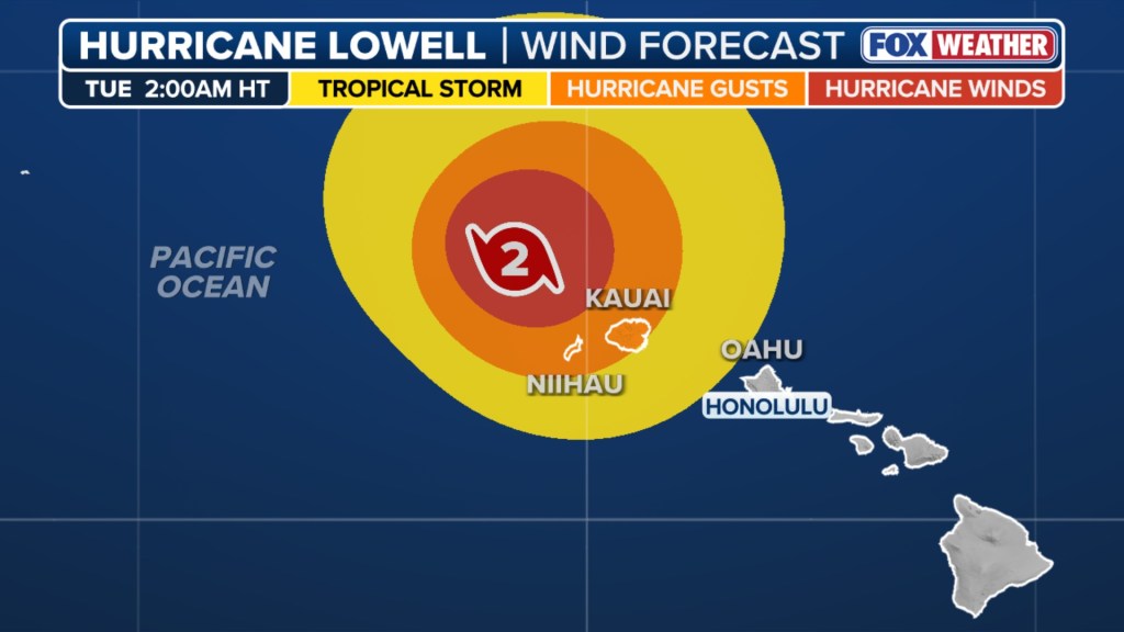 Life-threatening Hurricane Lowell makes rare direct hit on Hawaii as intense rain, wind blast state