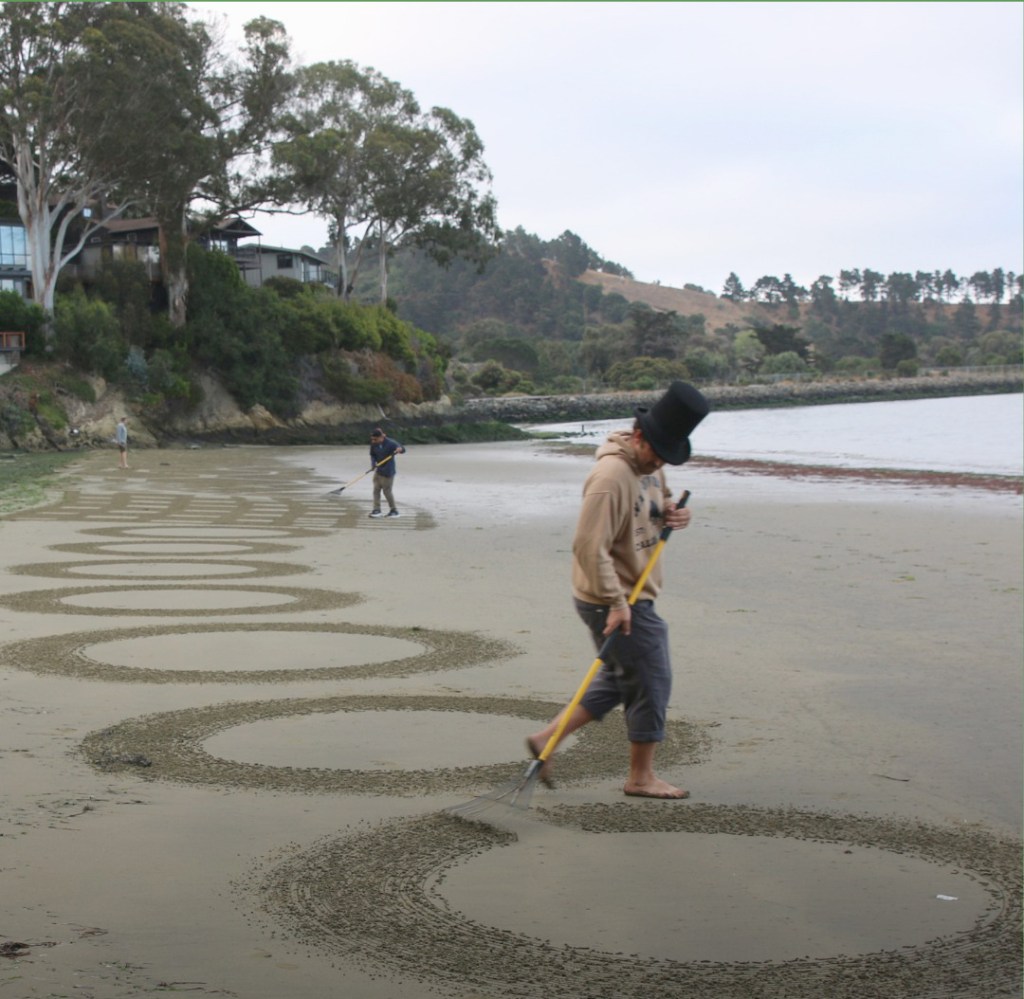 Mystery beach masterpieces appear overnight as California sand wizard unmasked