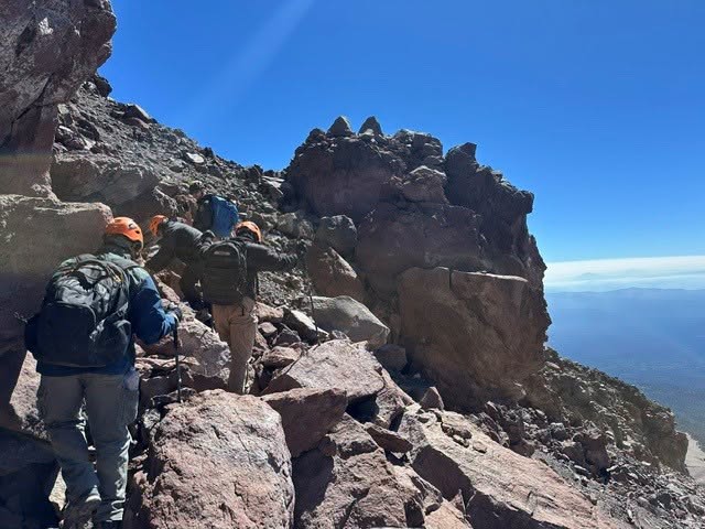 Friends trapped 11,000ft up notoriously dangerous California volcano after moronic mistake