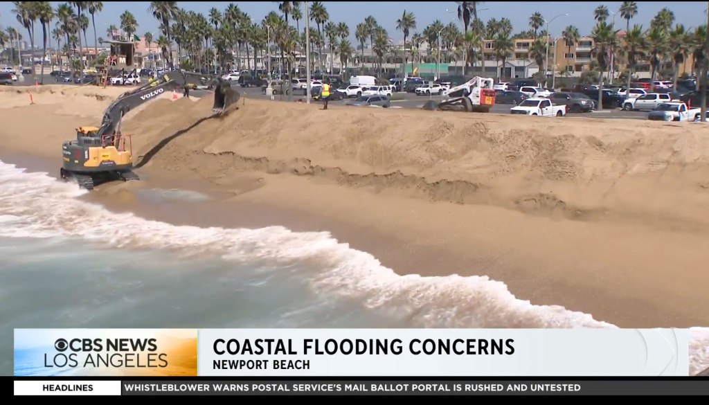 Race against time to build defenses as hurricane barrels off California
