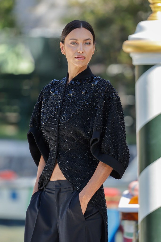 Irina Shayk is all laced up in daring Dolce & Gabbana on the Venice Film Festival red carpet
