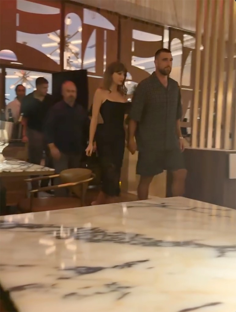Taylor Swift and Travis Kelce hold hands at Patrick Mahomes’ birthday celebration