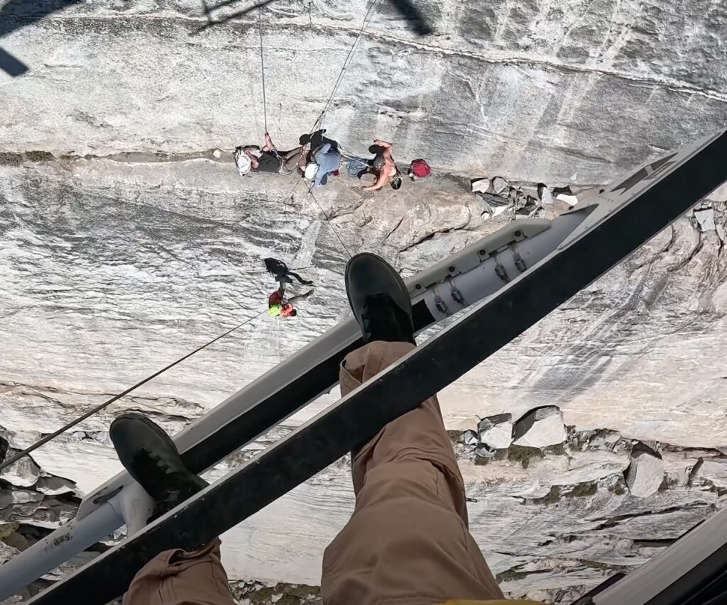 Heart-stopping moment rock climber is trapped 700ft up notorious California ledge ‘Power Dome’