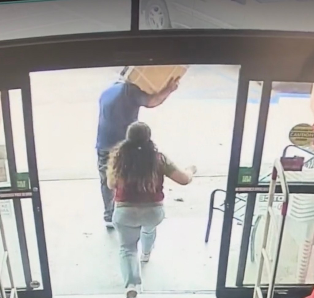 Incredible moment pregnant SoCal hardware store worker chases down air-conditioning thief and takes back unit