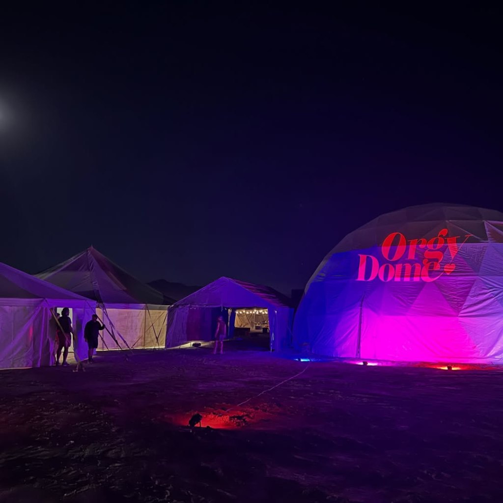 Burning Man’s destroyed Orgy Dome sex tent rises again with 15,000-condom donation
