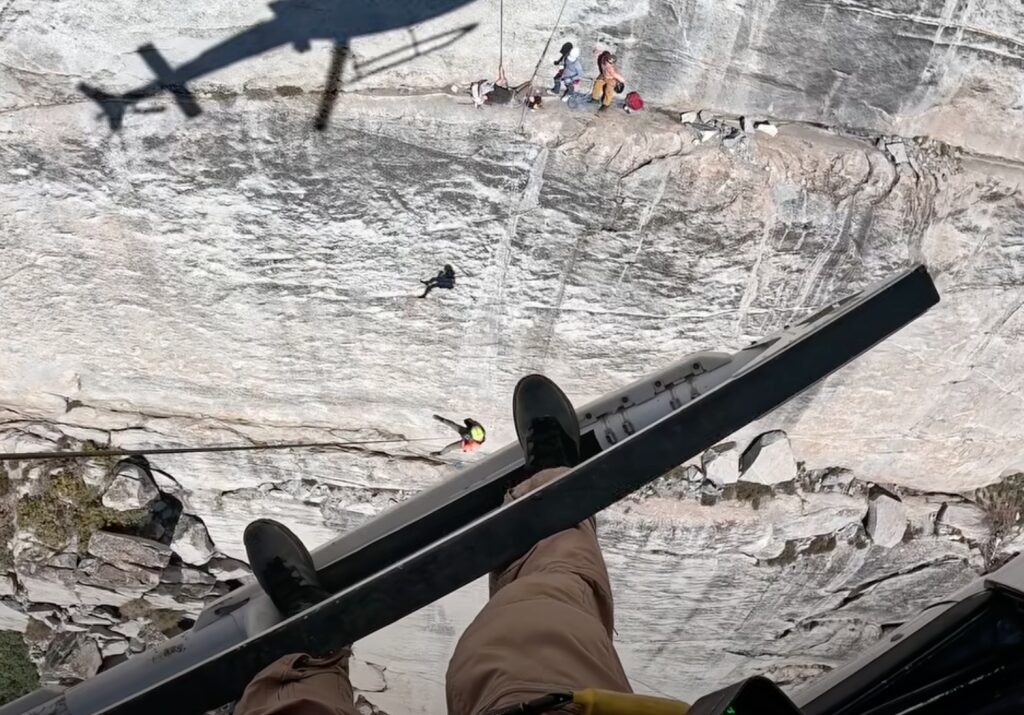 Heart-stopping moment rock climber is trapped 700ft up notorious California ledge ‘Power Dome’