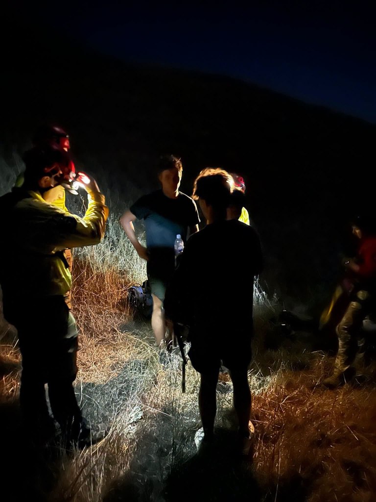 Dramatic moment three hikers after airlifted after getting lost in Big Sur wilderness