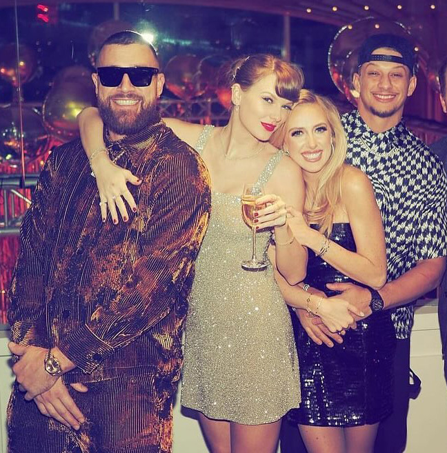 Taylor Swift and Travis Kelce hold hands at Patrick Mahomes’ birthday celebration