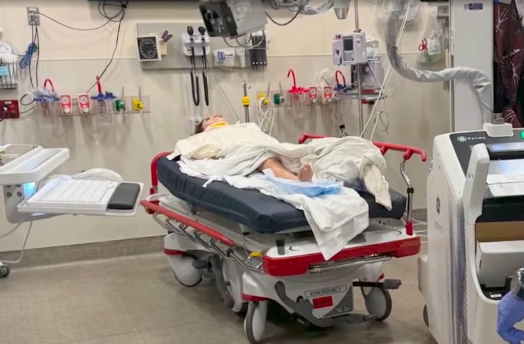 Two kids rushed to hospital after being mowed down by driver while on electric scooters in California