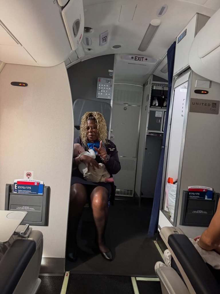 United Airlines flight attendant catches baby that was about to fall out of new, ‘exhausted’ mom’s lap
