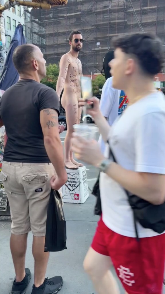 Shameless NYC artist goes fully naked for 3-day stunt — left New Yorkers irate: ‘I wouldn’t be flaunting that’