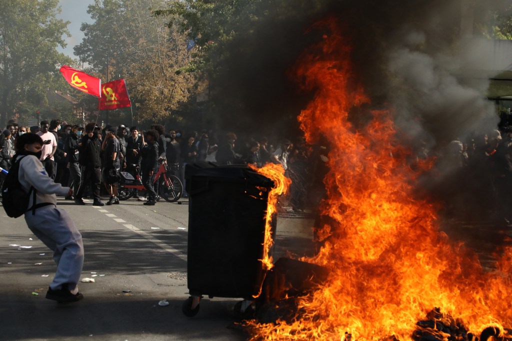 Attackers douse teacher in gasoline as student protests rage across France