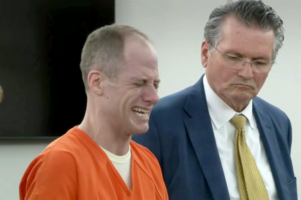 ‘American Idol’ alum Caleb Flynn sobs as he makes self-serving claims at sentencing for executing wife — before judge drops the hammer