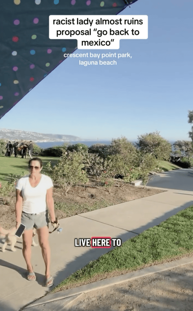 Laguna Beach ‘Karen’ hijacks California couple’s romantic engagement